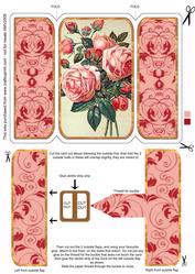 Roses Roses Square Gatefold Buckle Card