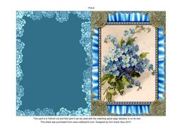 Forget-me-knots Ruffles 2 Spiral 7x5inch Folded Card