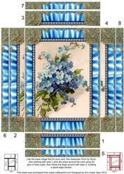 Forget-me-knots Ruffle2 Spiral Edge Stacker 7x5in Card Front
