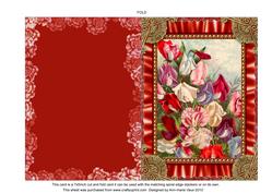 Sweet Peas Ruffles 2 Spiral 7x5inch Folded Card