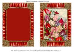 Sweet Peas Ruffles 2 Card Front and Frame Base