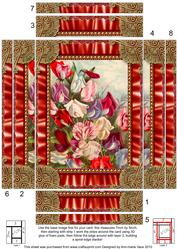 Sweet Peas Ruffles 2 Spiral Edge Stacker 7x5in Card Front