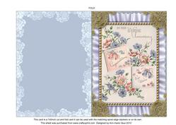 Anniversary Ruffles 2 Spiral 7x5inch Folded Card