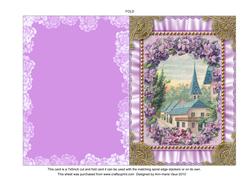 Lavender View Ruffles 2 Spiral 7x5inch Folded Card