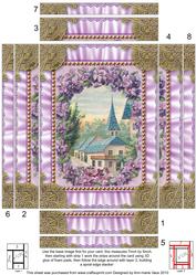 Lavender View Ruffles 2 Spiral Edge Stacker 7x5in Card Front