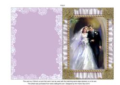 Wedding Couple Ruffles 2 Spiral 7x5inch Folded Card