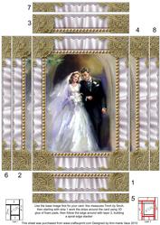 Wedding Couple Ruffles2 Spiral Edge Stacker 7x5in Card Front