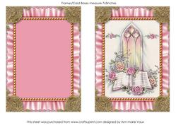 Church Window Ruffles 2 Card Front and Frame Base