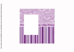 Lavender Fairy Happy Birthday Matching 6inch Split Topper Insert Panel