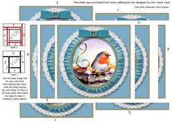 Christmas Robin 2 Spiral Edge Stacker