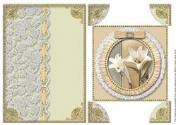 Lily 1 A5 Half Lace Card Front
