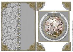 Black Carnations 2 Half Lace Card Front