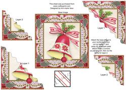 Christmas Bell 1 Duo Corner Wavy Sq Stacker