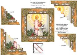 Candle Angel 2 Duo Corner Wavy Sq Stacker