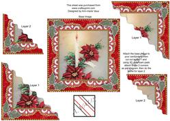 Christmas Candle 1 Duo Corner Wavy Sq Stacker