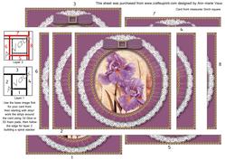 Purple Iris Ruffle Spiral Edge Stacker