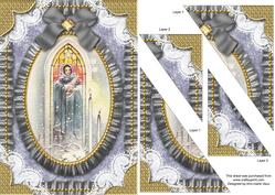Christmas Religious Window Duo Corner A5 Stacker