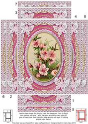 Cherry Blossom Lace Butterfly Spiral Edge 7x5inch Stacker