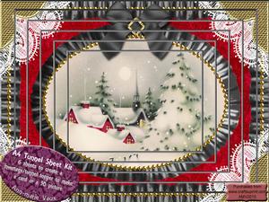Christmas View Ruffle Card Topper A4 Tunnel Kit