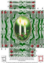 Christmas Candle Duo 7x5 Spiral Edge Stacker