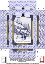 Christmas Greetings Lace 7x5 Spiral Edge Stacker