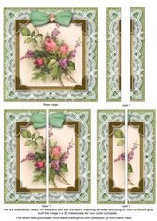 Rose Bouquet Lace 5in Square Side Stacker