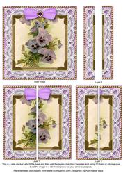 Purple Pansy Lace 5in Square Side Stacker