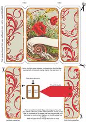 Poppy Poppies Square Gatefold Buckle Card