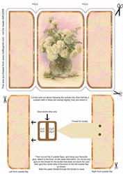 Carnation Vase Square Gatefold Buckle Card