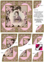Blossom Girl 6 Inch Duo Corner Stack Card Front