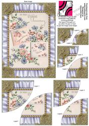 Wedding Anniversary Ruffle 7x5inch Duo Corner Stacker