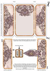 Ornate Ironwork Wedding/thank You Blank Square Gatefold Buckle Card