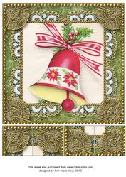 Christmas Bells 2 Vintage Lace 8inch Picture Sheet