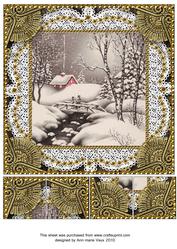 Christmas Snow Scene 8inch Picture Sheet
