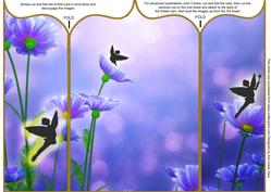 Blue Daisies Fairydust Taj Gatefold Card
