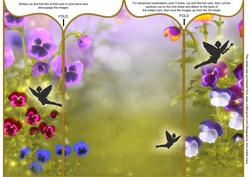 Fantasy Fairydust Pansies Taj Gatefold Card