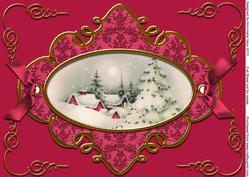 Snow Scene Village A4 Picture Sheet