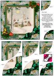 Winter Pub Holly 6 Inch Duo Corner Stack Card Front