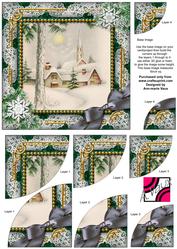 Winter Pub Snow 6 Inch Duo Corner Stack Card Front