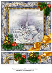 Blue Church Holly 8inch Picture Sheet