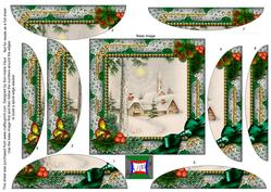 Winter Pub Holly Square Spiral Rounded Edge Stacker