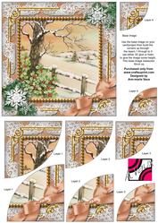 Winter Tale Snow 6 Inch Duo Corner Stack Card Front