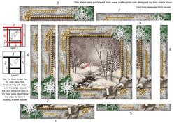 Winter Walk Snow Spiral Edge Stacker Card Front