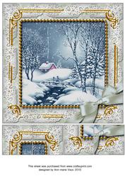 Blue Winter Walk 8inch Picture Sheet