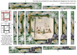 Winter Pub Snow Spiral Edge Stacker Card Front