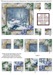 Winter Walk Snow All 4 Corner Stacker Card Front