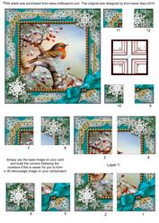 Robin 1 Snow All 4 Corner Stacker Card Front