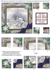 Blue Church Snow All 4 Corner Stacker Card Front