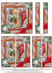Christmas Welcome Door Snow 5inch Straight 2 Side Stacker
