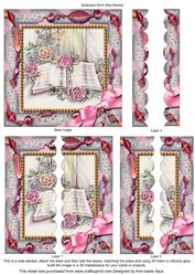 Songbook Beaded 5inch Square Scalloped 2 Side Stacker
